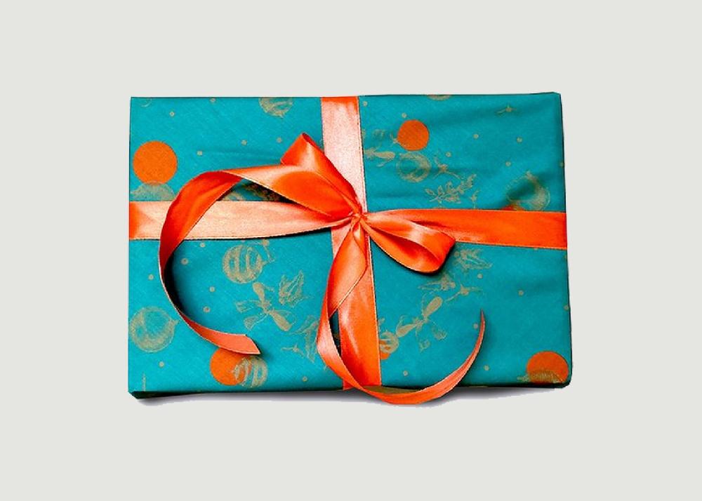 l'exception Papier cadeau réutilisable Un Baiser à Minuit M Azur Carédeau