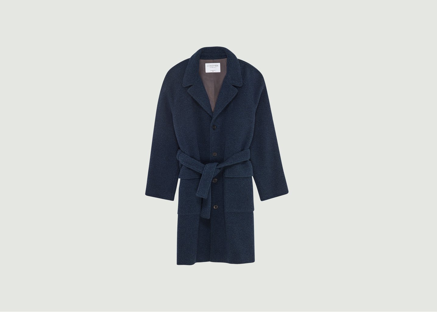 l'exception Pardessus oversize bouclette fabriqué en France Cobalt L'Exception Paris