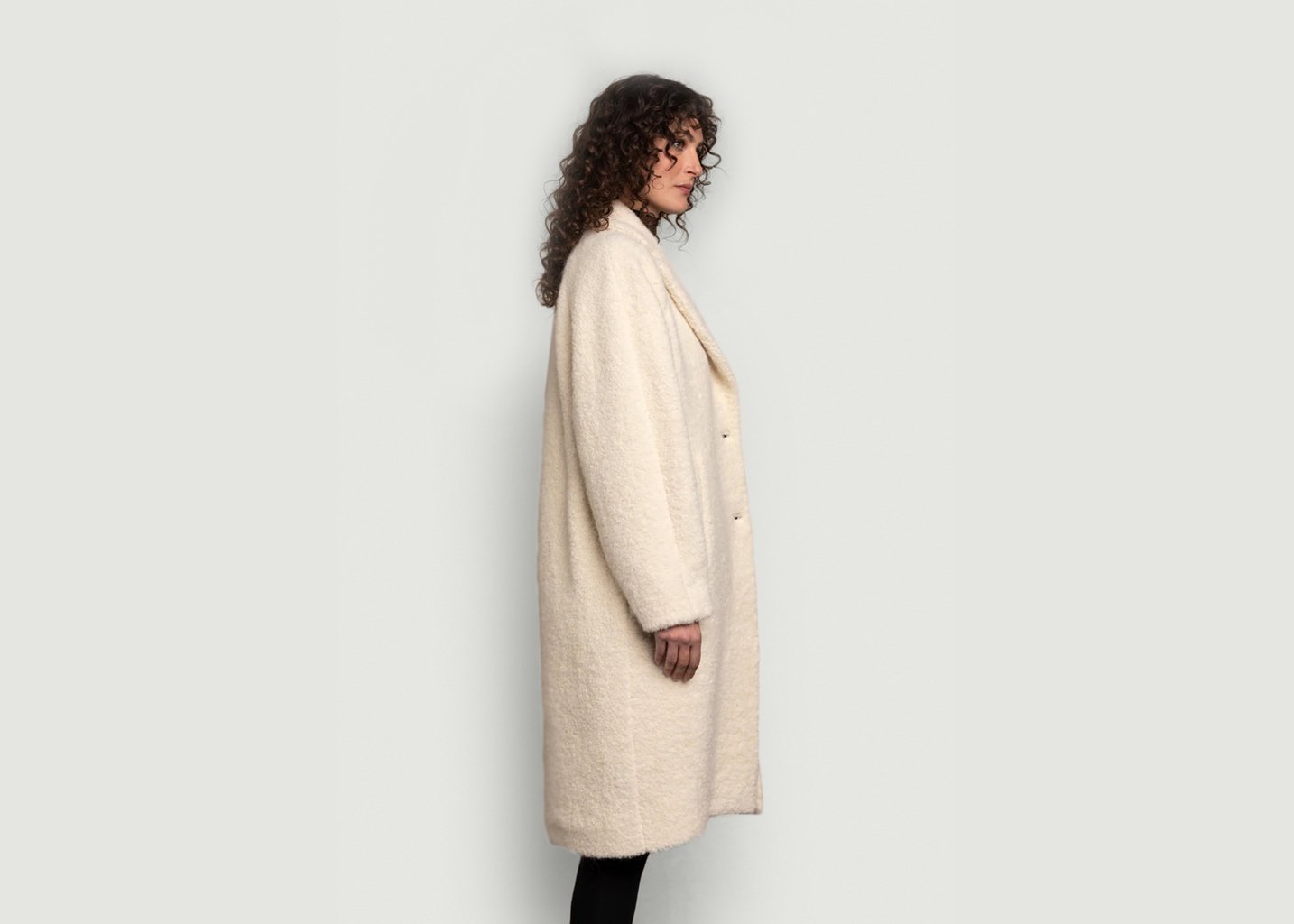 L'exception Pardessus Oversize Courant Ecru Maison Lener