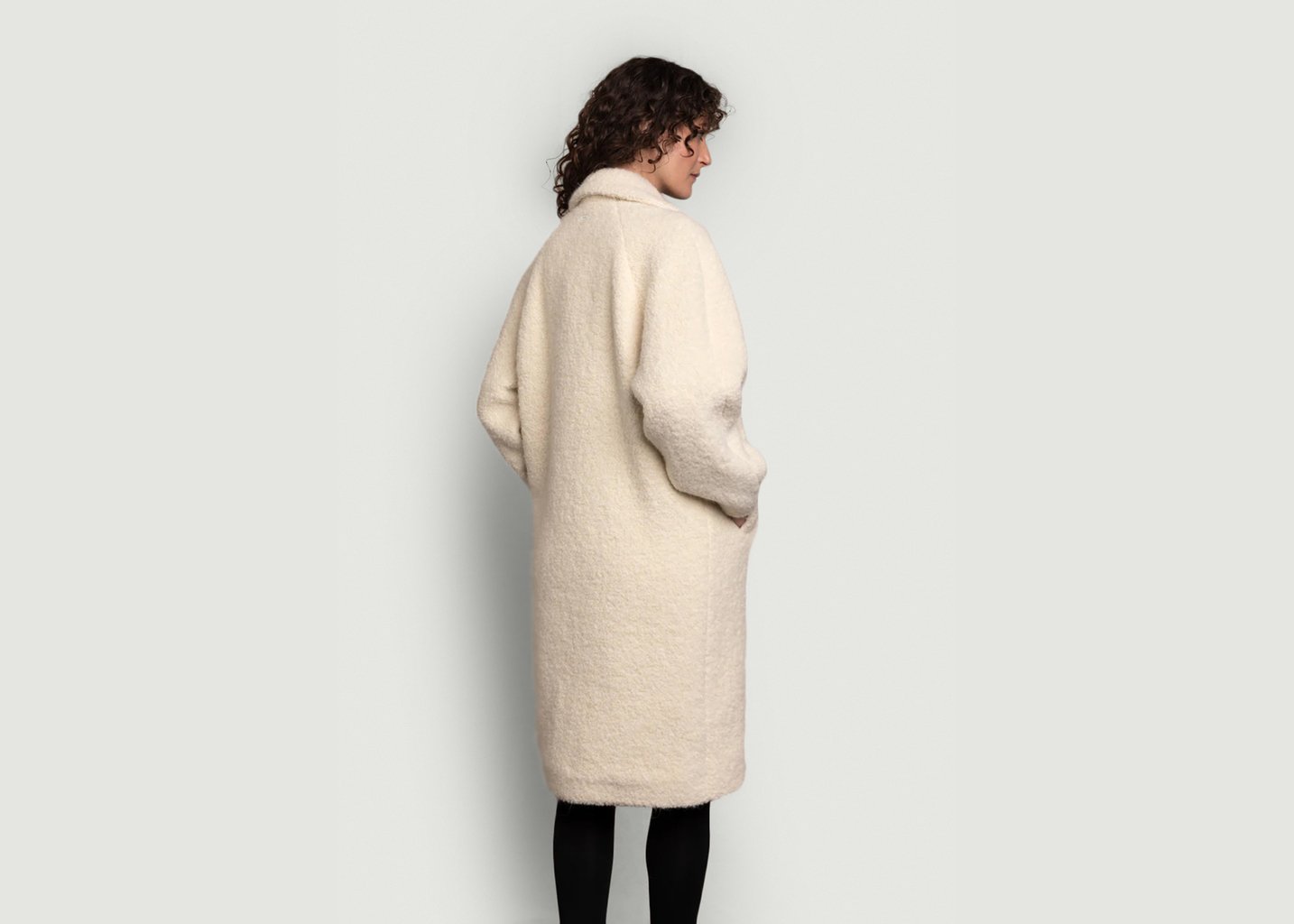 L'exception Pardessus Oversize Courant Ecru Maison Lener