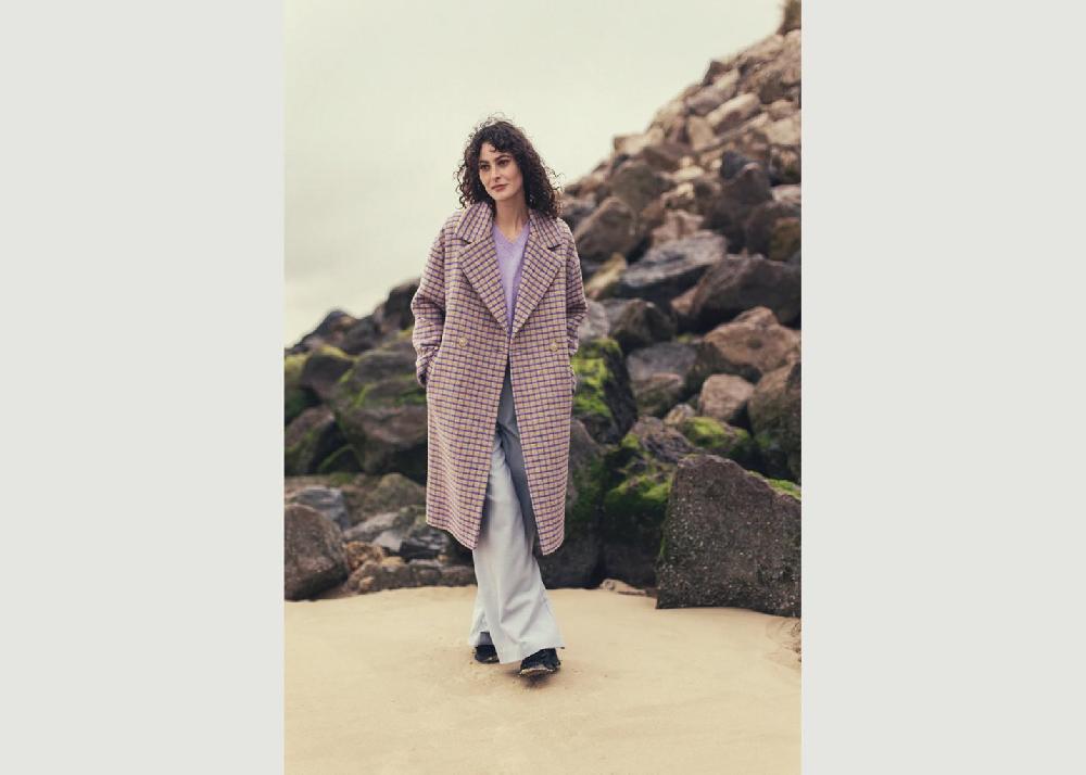 L'exception Pardessus Oversize Uniface Violet Maison Lener