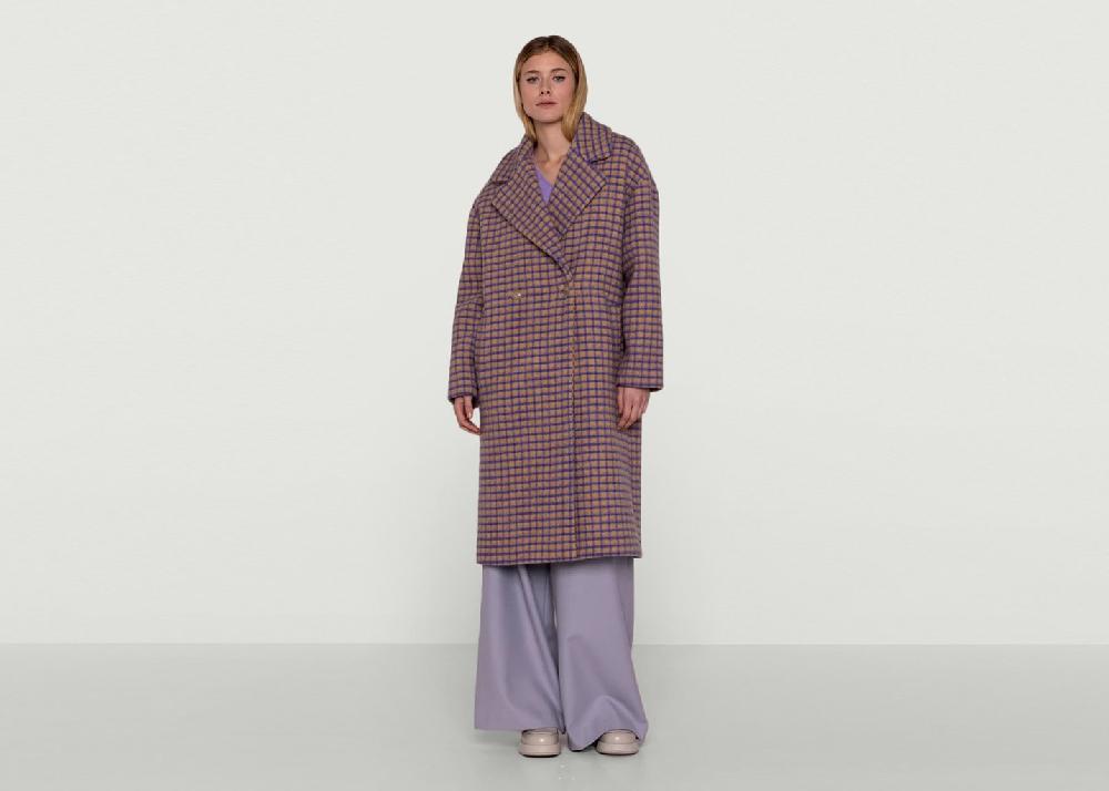 l'exception Pardessus Oversize Uniface Violet Maison Lener