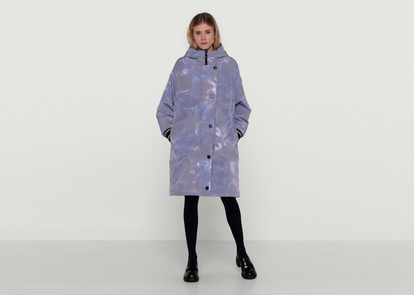 l'exception Parka oversize maritime Bleu Maison Lener
