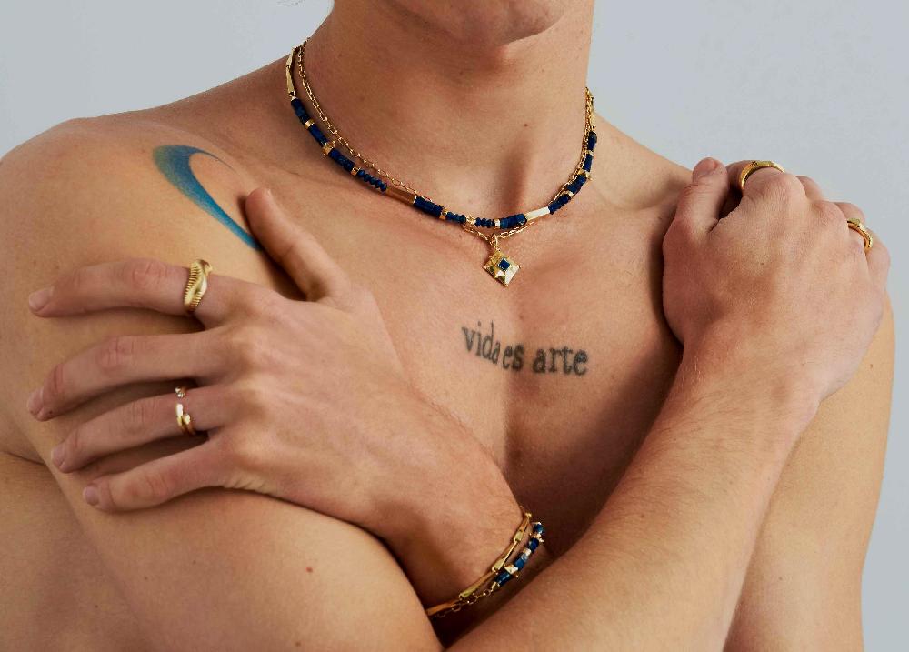 L'exception Pendantif Lapis Lazuli Laiton Aerea Studio