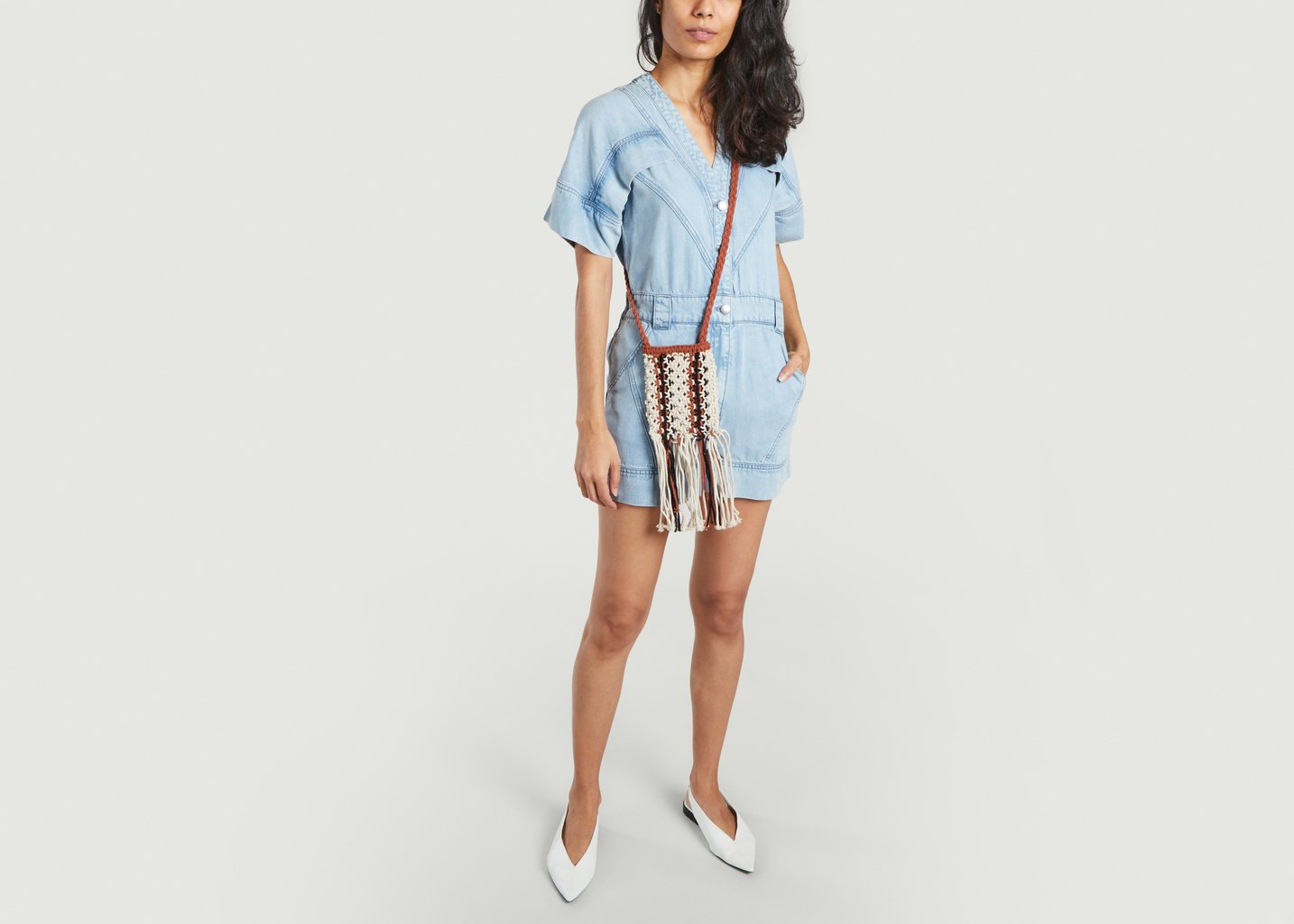 L'exception Petit Sac En Macramé Amos Multicolore Suncoo