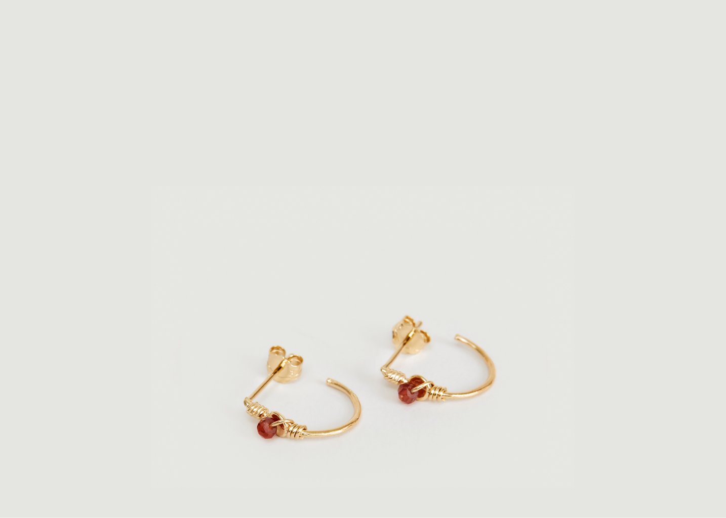 L'exception Petites Boucles D'oreilles Créoles Et Perle De Tia Vermeil Monsieur