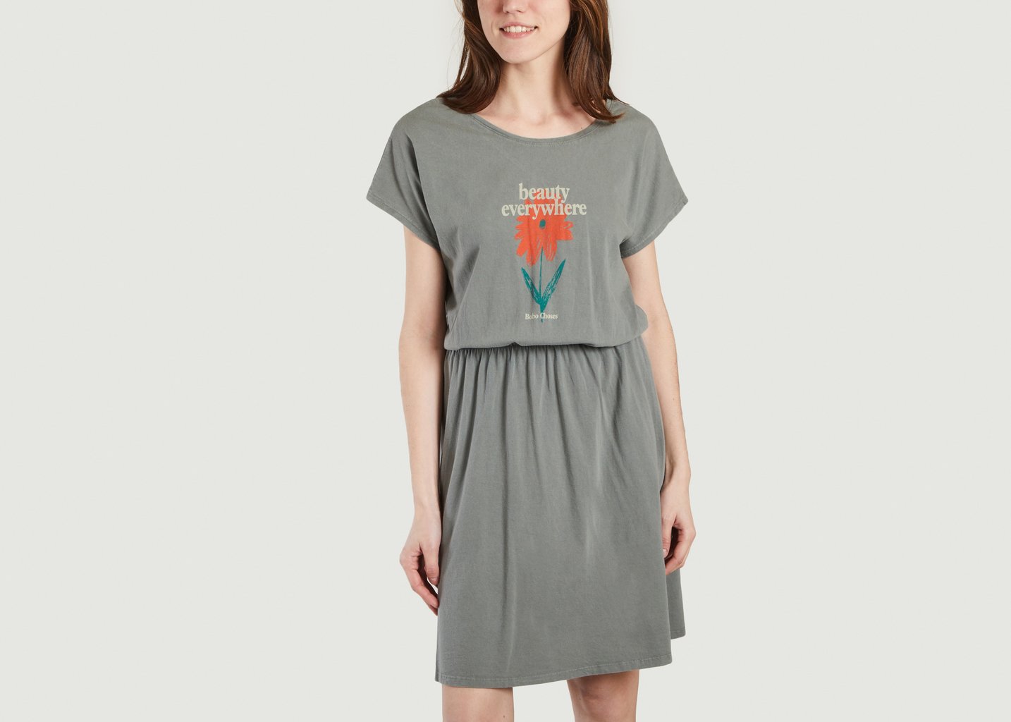 l'exception Petunia jersey dress Anthracite Bobo Choses