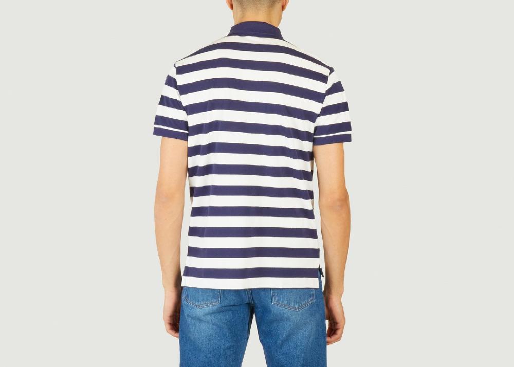 L'exception Polo Ajusté Rayé Bleu Marine Polo Ralph Lauren