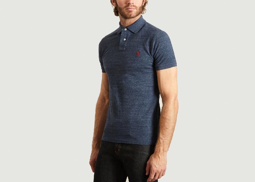 L'exception Polo Cintré En Coton Piqué Bleu Polo Ralph Lauren