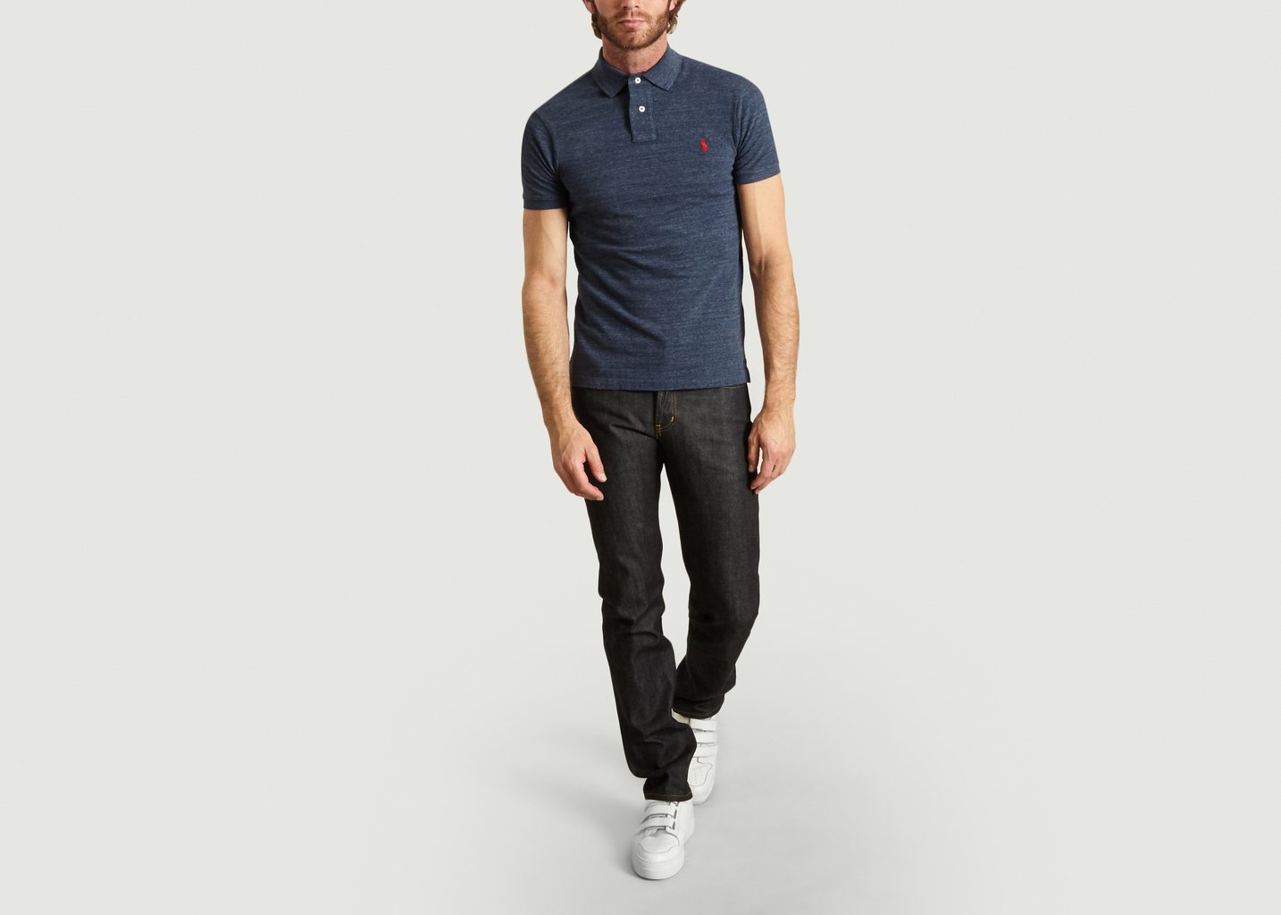 L'exception Polo Cintré En Coton Piqué Bleu Polo Ralph Lauren