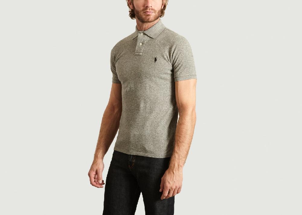 L'exception Polo Cintré En Coton Piqué Gris Polo Ralph Lauren
