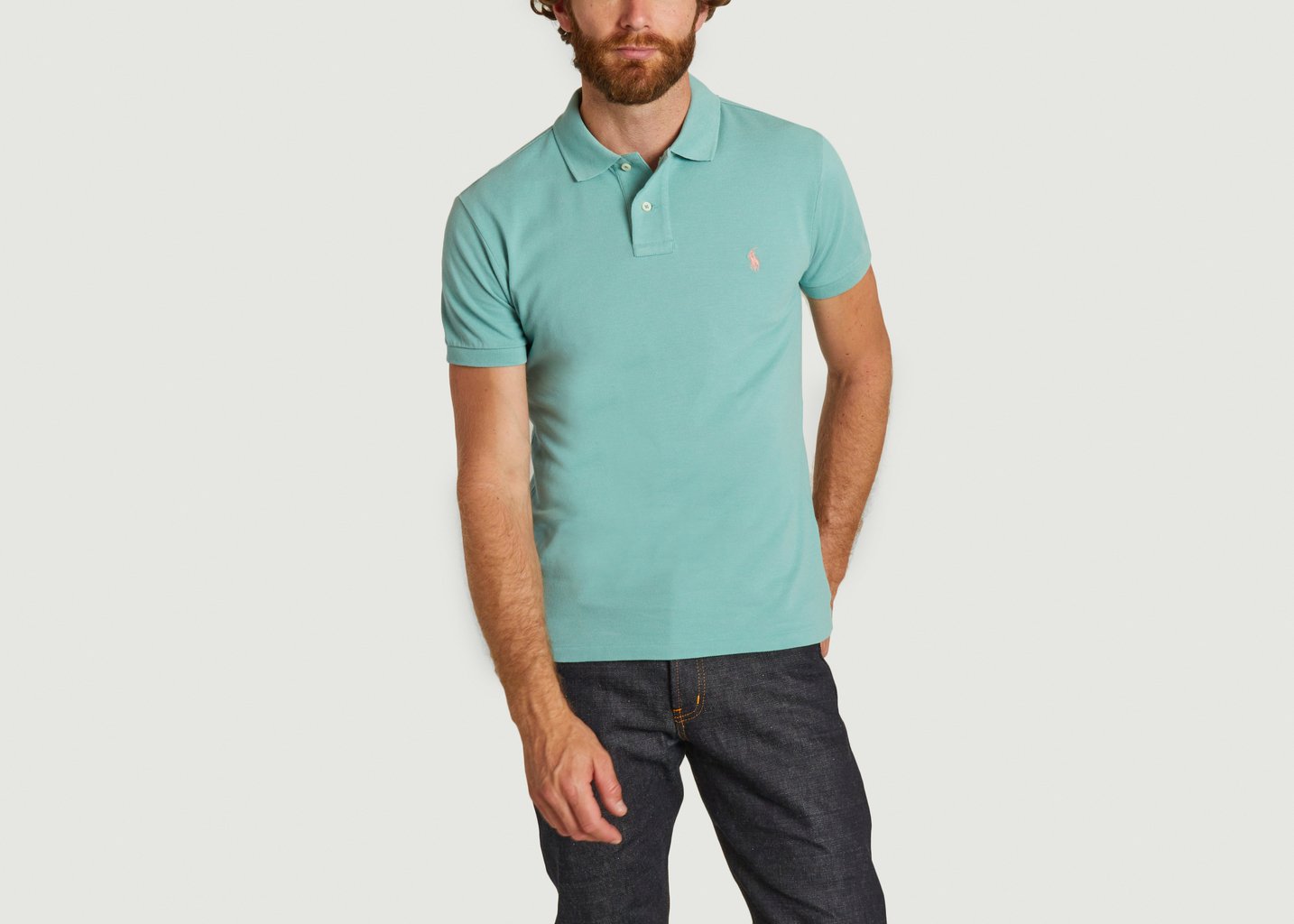 L'exception Polo Cintré En Coton Piqué Vert Polo Ralph Lauren