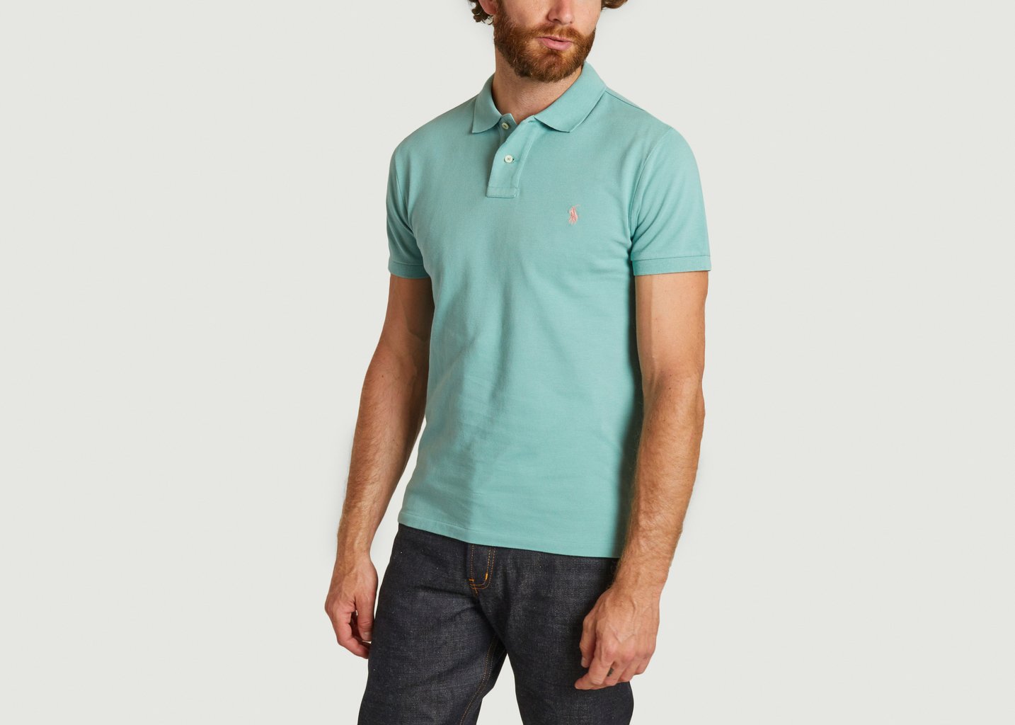 L'exception Polo Cintré En Coton Piqué Vert Polo Ralph Lauren