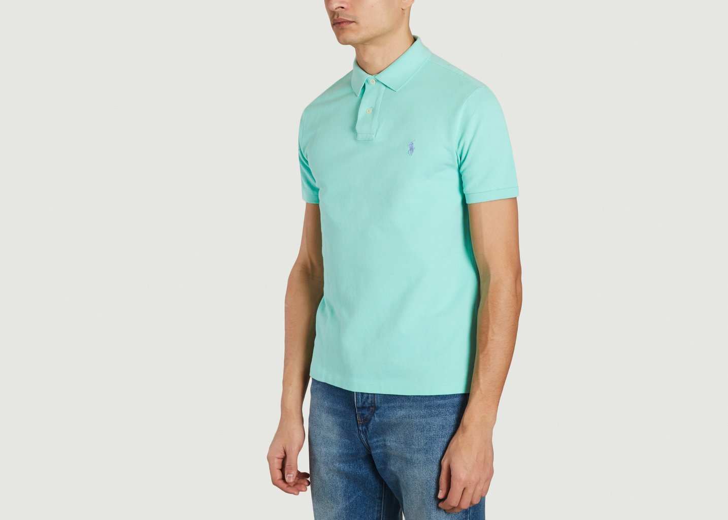 L'exception Polo Cintré En Coton Vert Polo Ralph Lauren