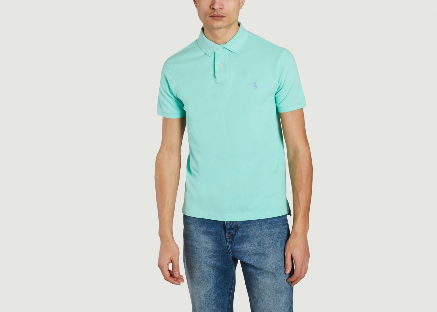 l'exception Polo cintré en coton Vert Polo Ralph Lauren