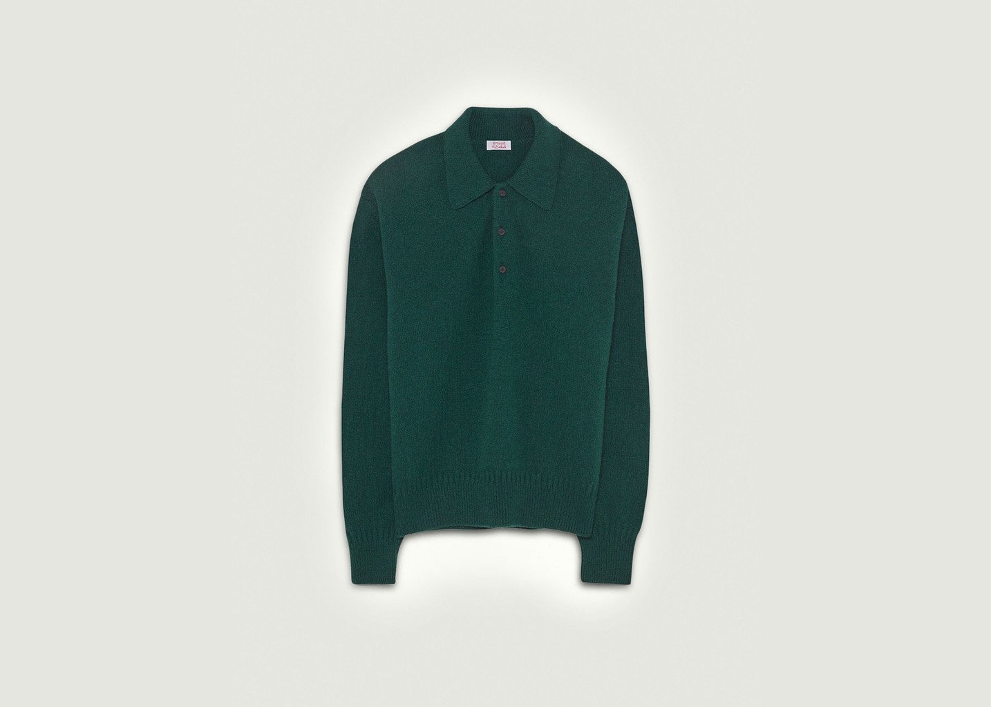 l'exception Polo en cachemire Tricot x Sabah Vert Foncé Tricot