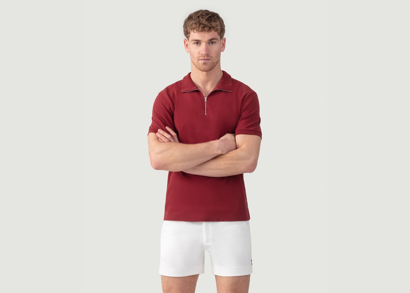 L'exception Polo En Coton Piqué Avec Passepoil Rouge Ron Dorff