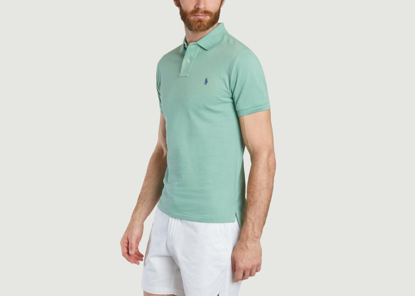 L'exception Polo En Coton Piqué Coupe Cintrée Menthe Polo Ralph Lauren