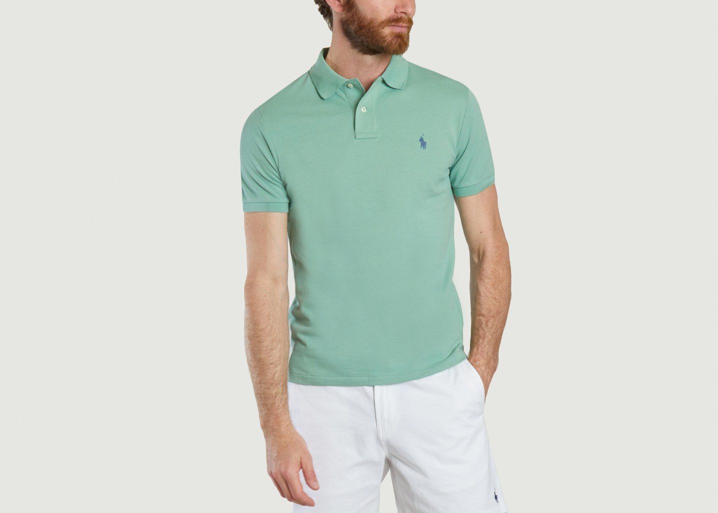 l'exception Polo en coton piqué coupe cintrée Menthe Polo Ralph Lauren