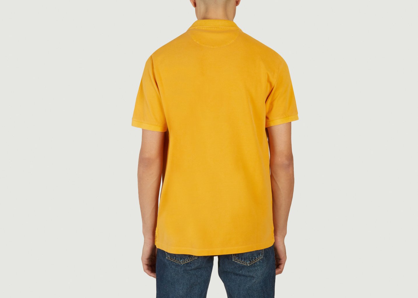 L'exception Polo En Coton Piqué Sunfaded Jaune Gant