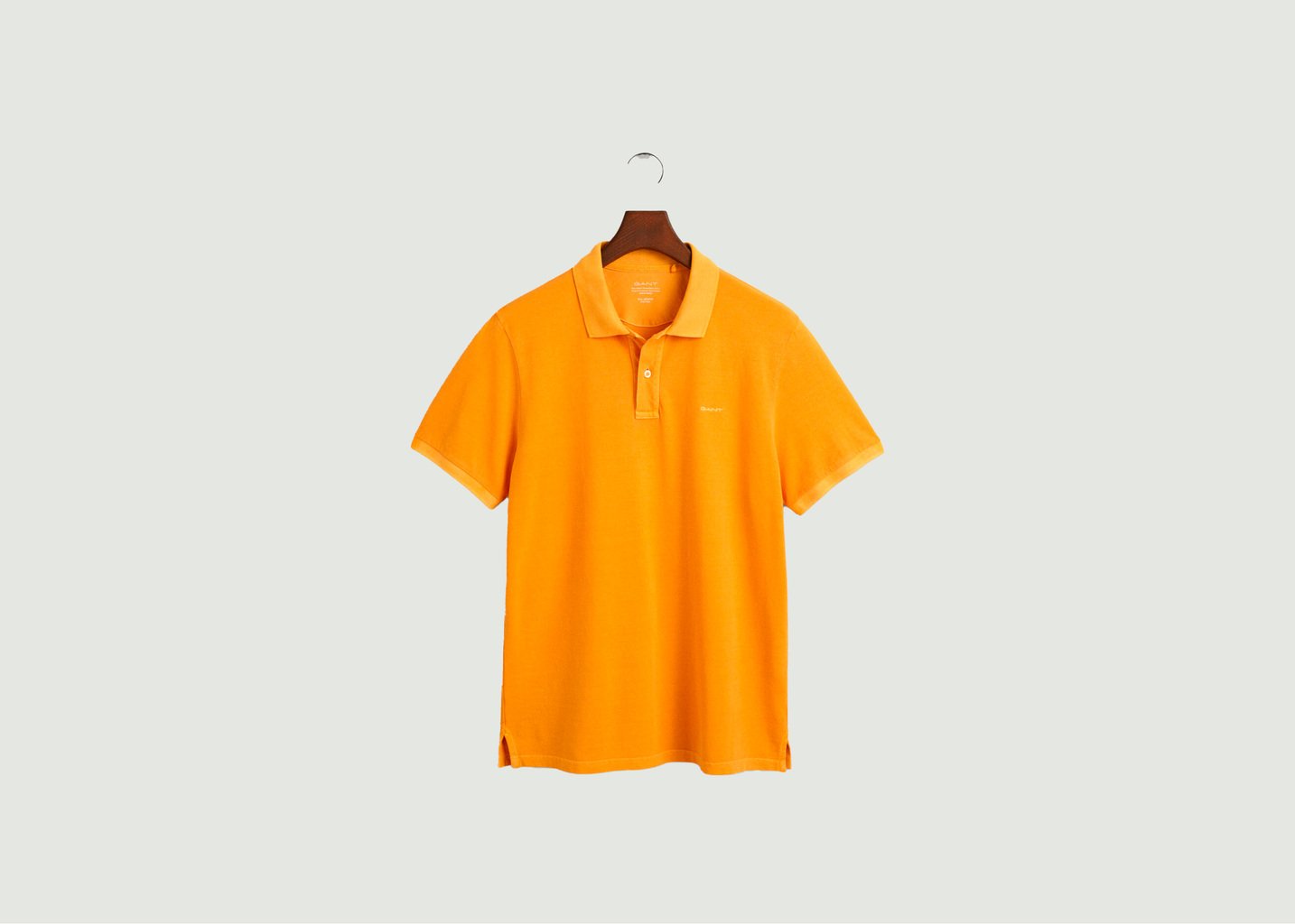 l'exception Polo en coton piqué Sunfaded Jaune Gant