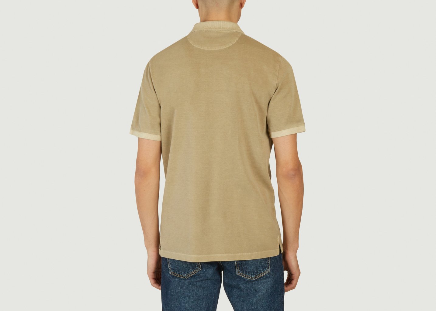L'exception Polo En Coton Piqué Sunfaded Khaki Gant
