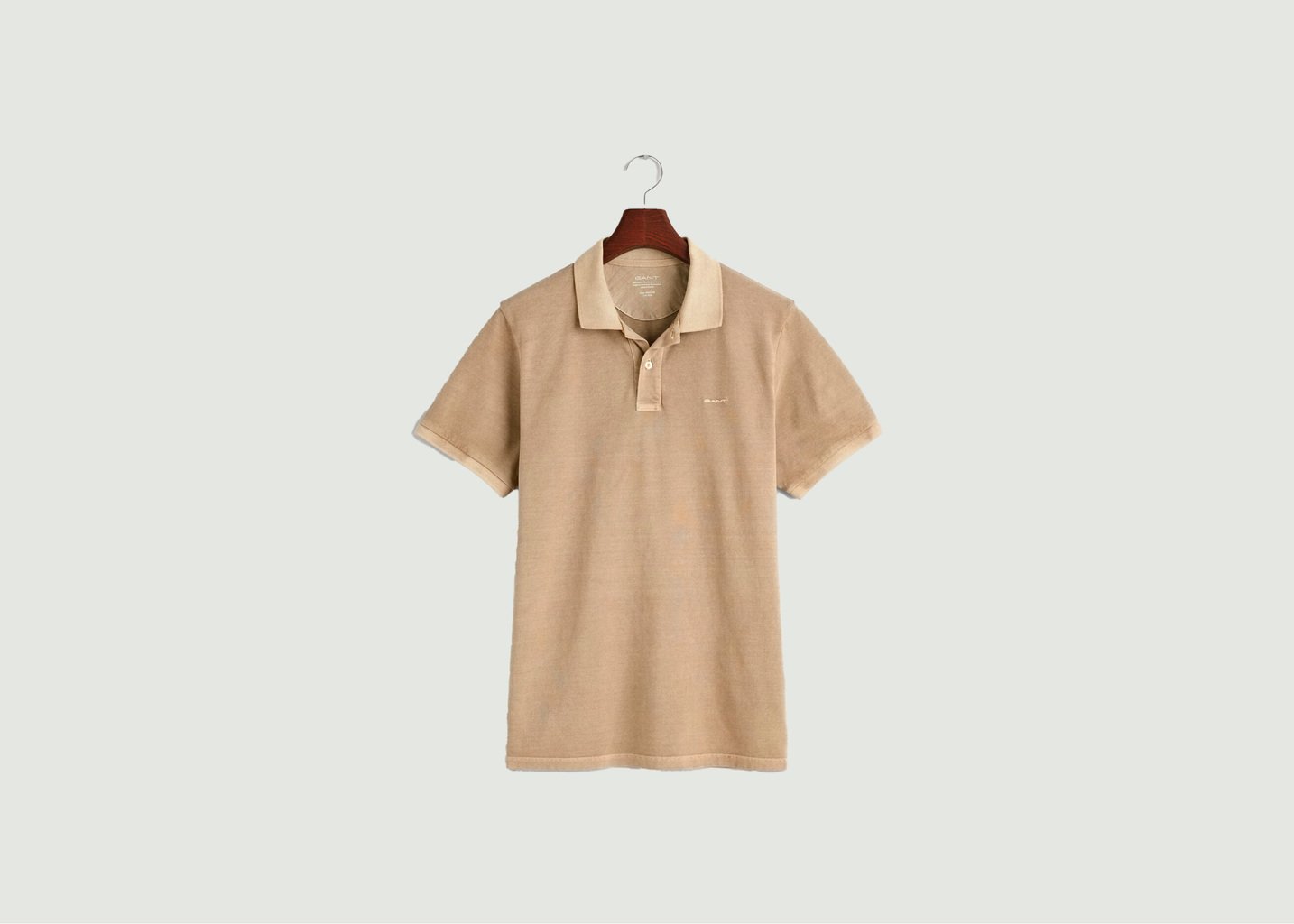 l'exception Polo en coton piqué Sunfaded Khaki Gant