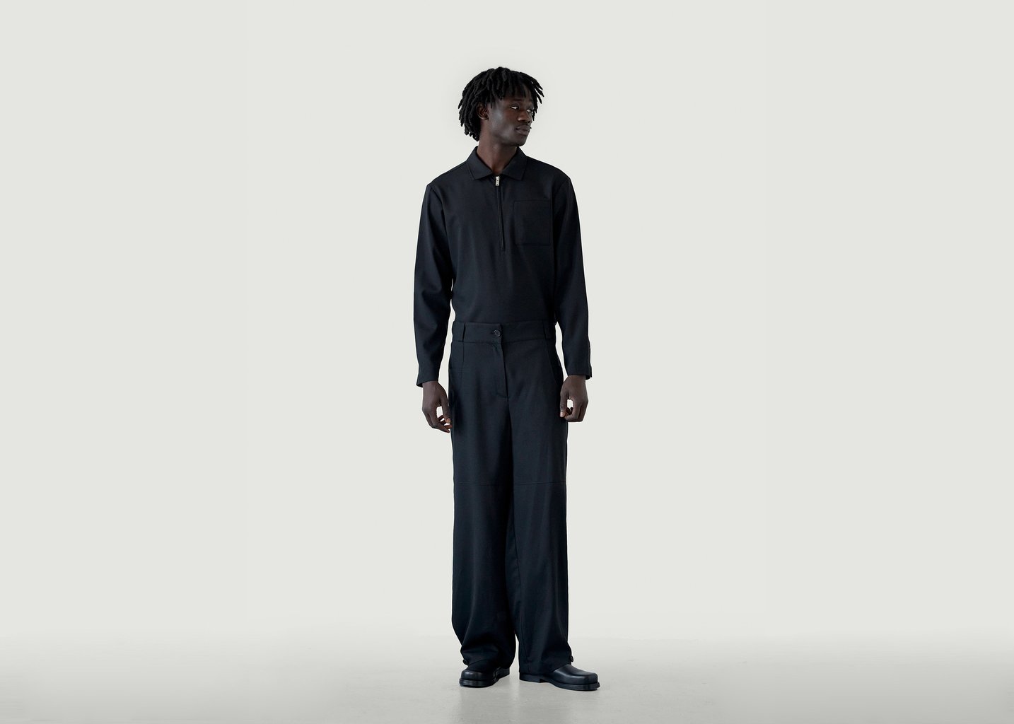 l'exception Polo En Laine Tropicale Noir Walkers Appeal