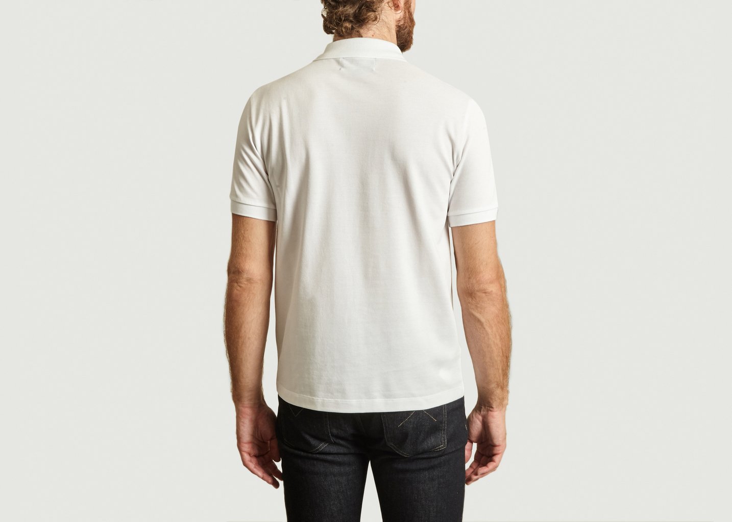 L'exception Polo En Piqué Imprimé George Plemper Blanc Fred Perry X Raf Simons