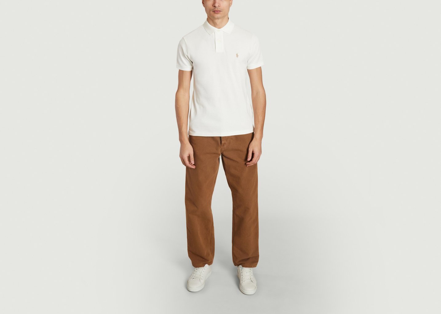 L'exception Polo Piqué De Coton Ecru Polo Ralph Lauren