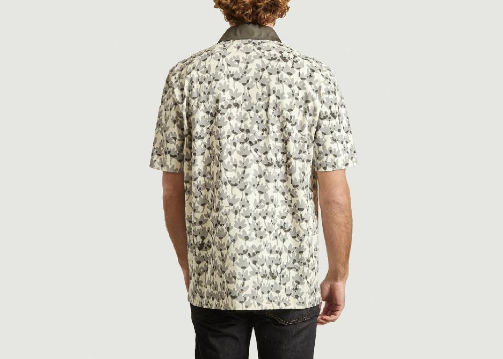 L'exception Polo Riso à Fleurs Gris Band Of Outsiders