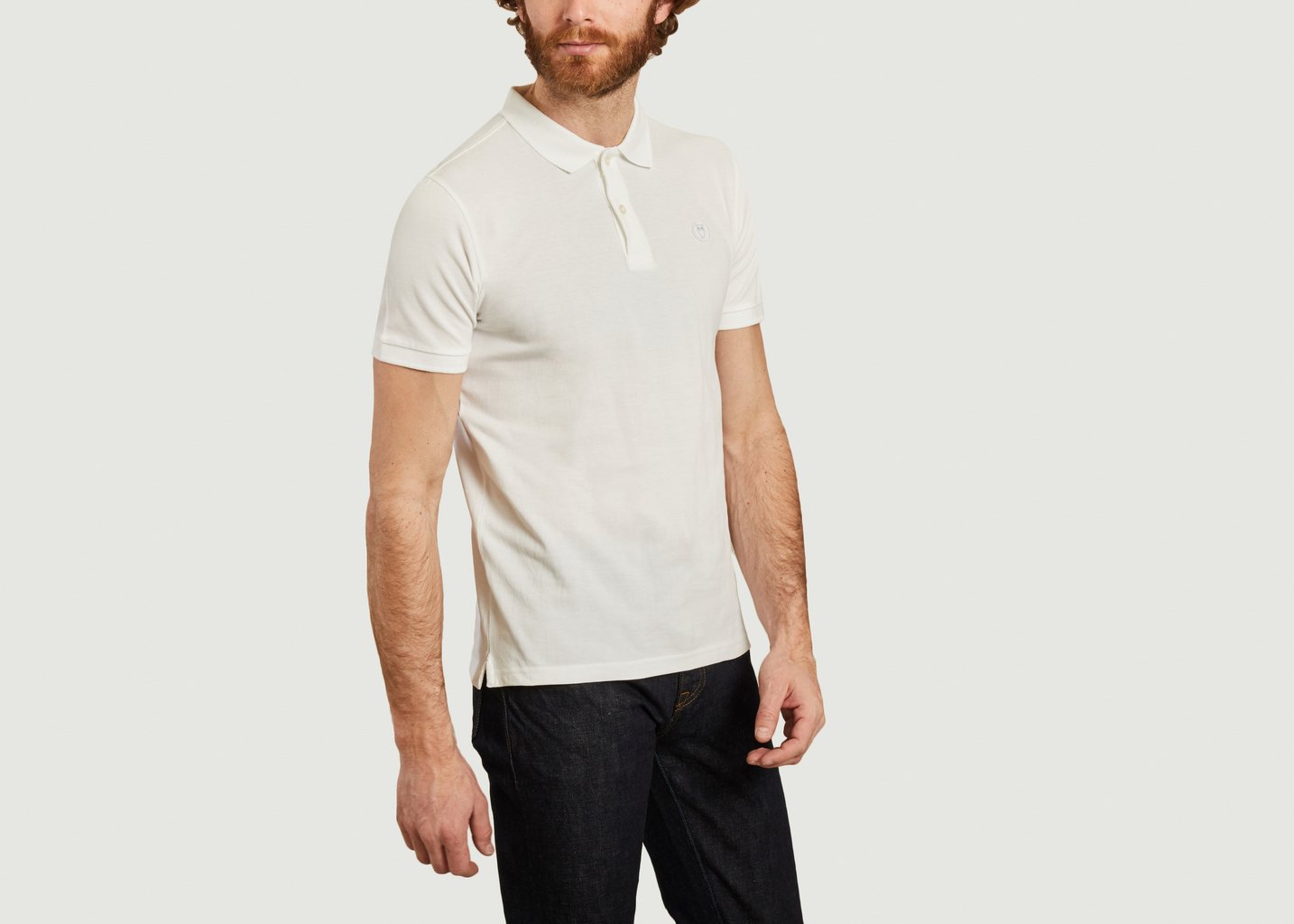 L'exception Polo Rowan Blanc Knowledge Cotton Apparel