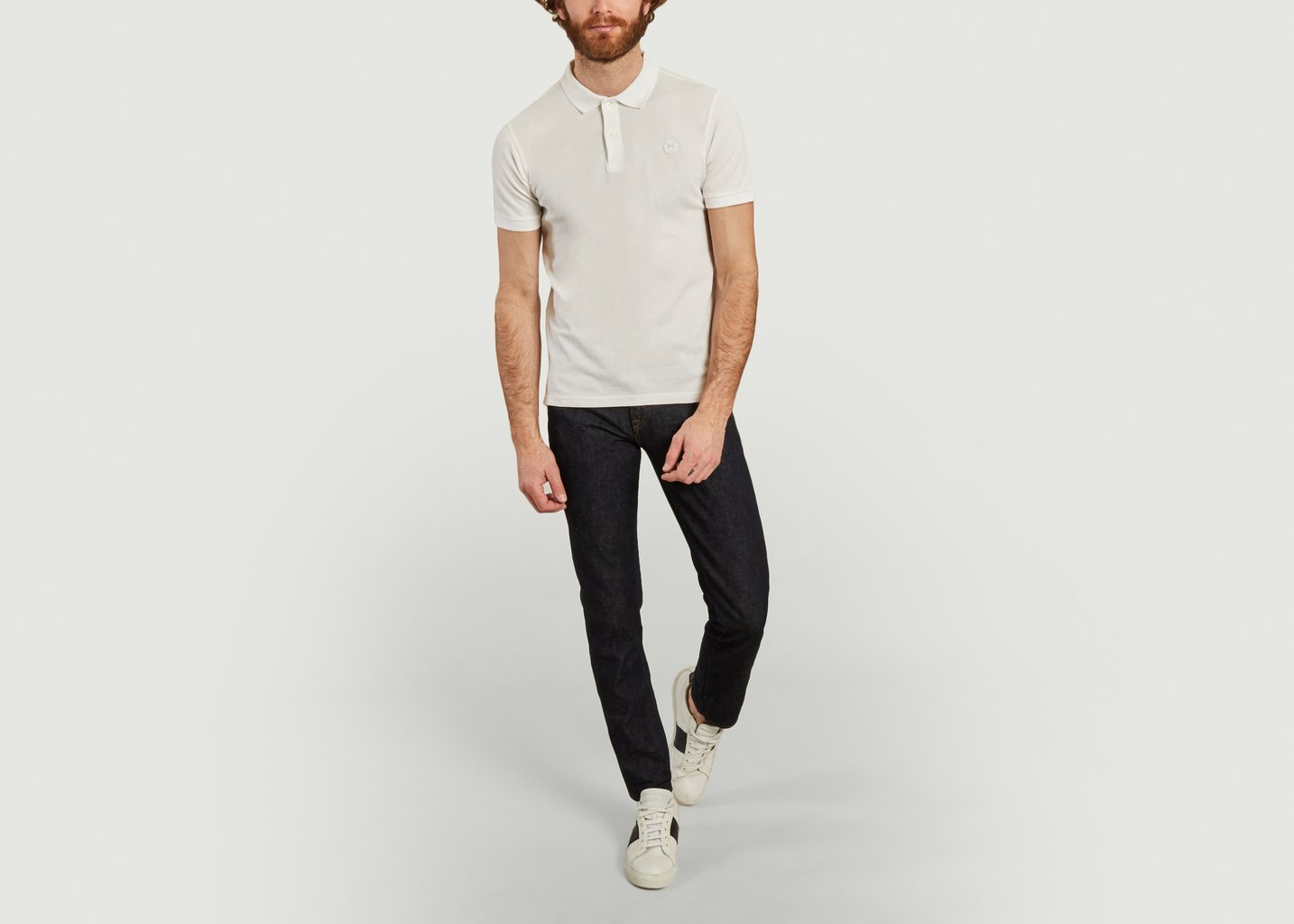 L'exception Polo Rowan Blanc Knowledge Cotton Apparel