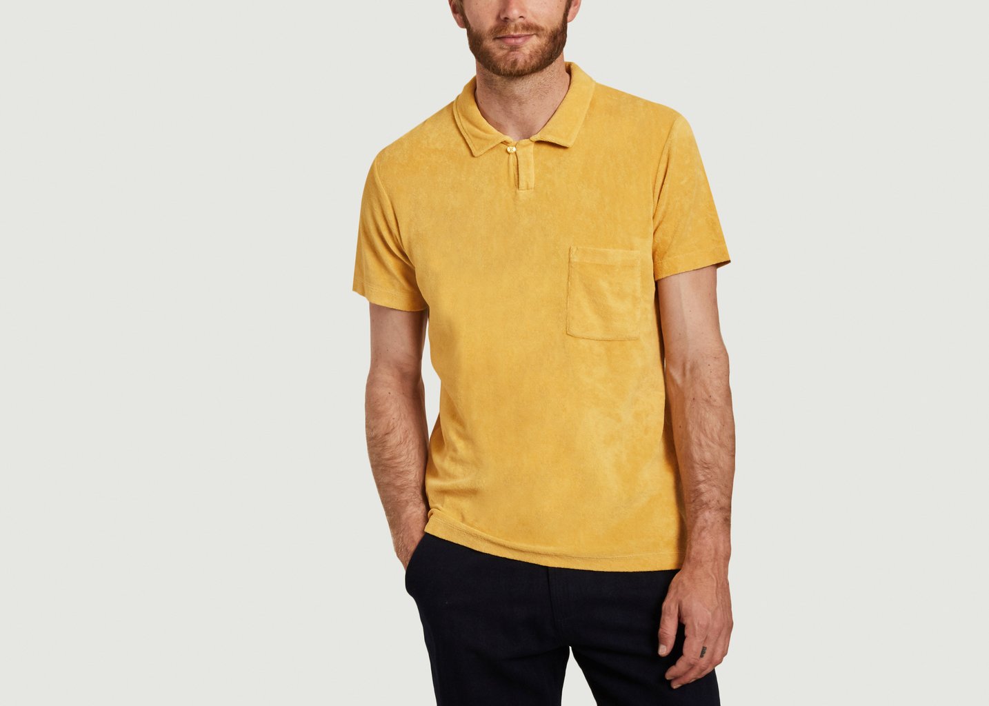 l'exception Polo Vacation molletonné Jaune Universal Works