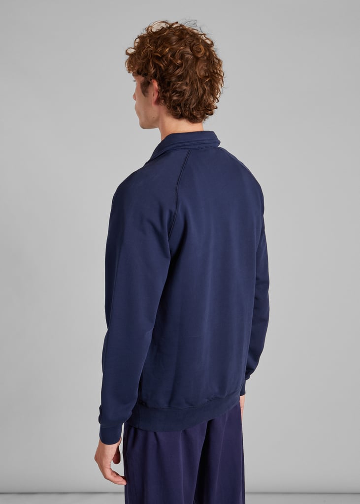 L'exception Polo Zippé En Coton Bio Bleu Pétrole L'Exception Paris