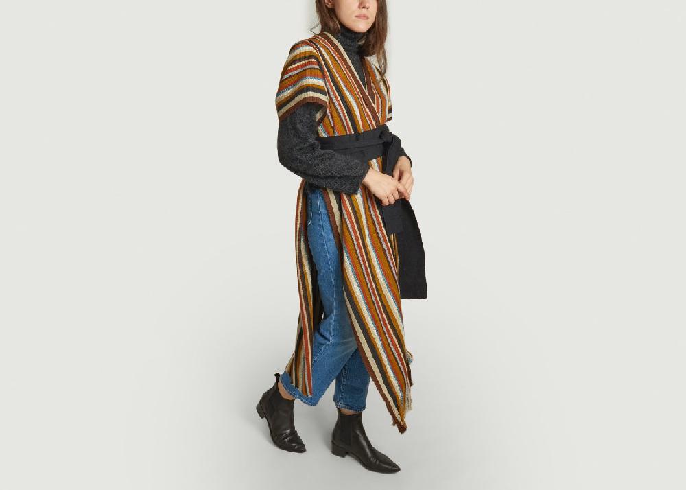L'exception Poncho Cacique Multicolore Adriana Santacruz