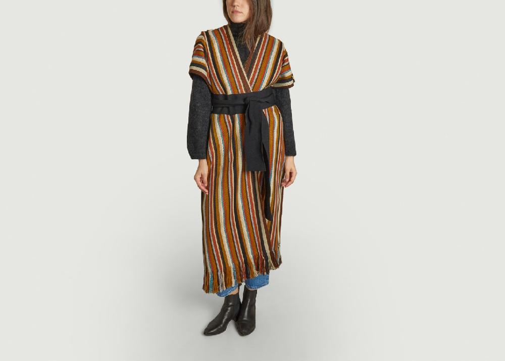 l'exception Poncho cacique Multicolore Adriana Santacruz