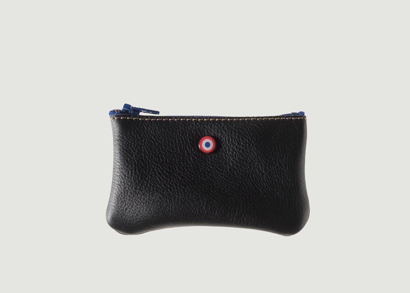 l'exception Porte cartes cuir upcyclé Emile Noir Larmorie