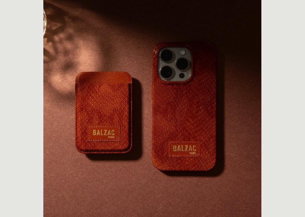 L'exception Porte Cartes Magnétique Gaufré Cognac Native Union