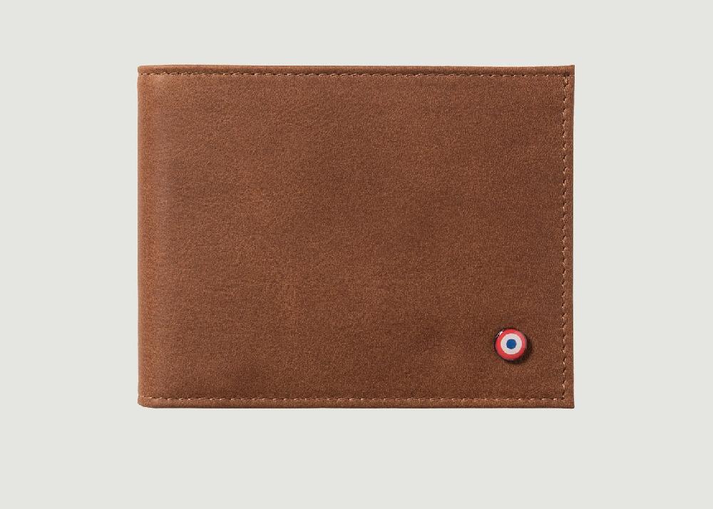 l'exception Portefeuille Arthur en cuir nubuck Marron Larmorie