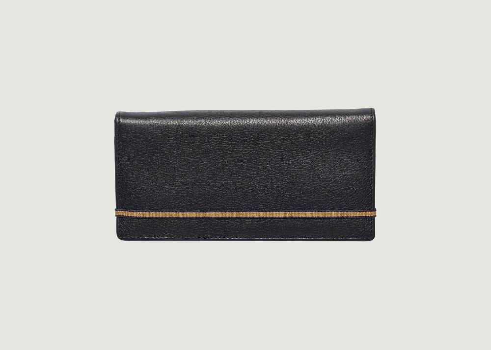 l'exception Portefeuille Compagnon Plat Lascarbiches Noir Carré Royal