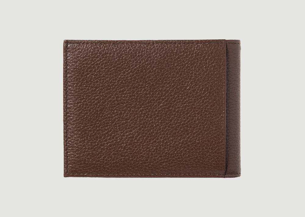 L'exception Portefeuille Italien Cuir Grainé Arthur Marron Larmorie