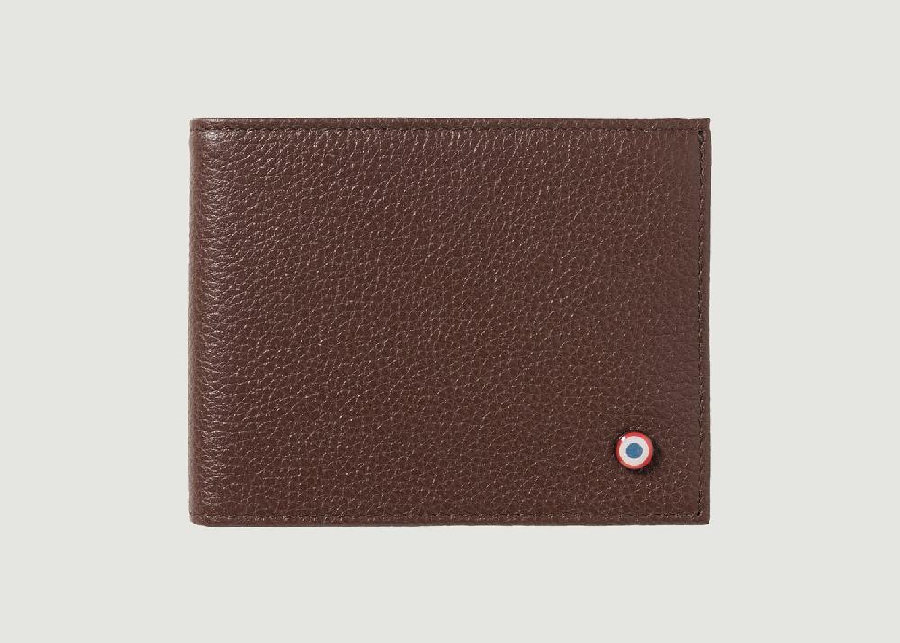 l'exception Portefeuille Italien cuir grainé Arthur Marron Larmorie