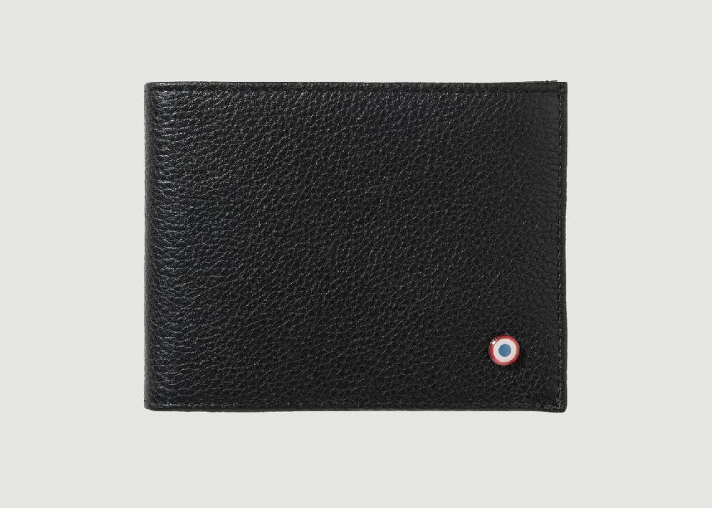 l'exception Portefeuille Italien cuir grainé Arthur Noir Larmorie