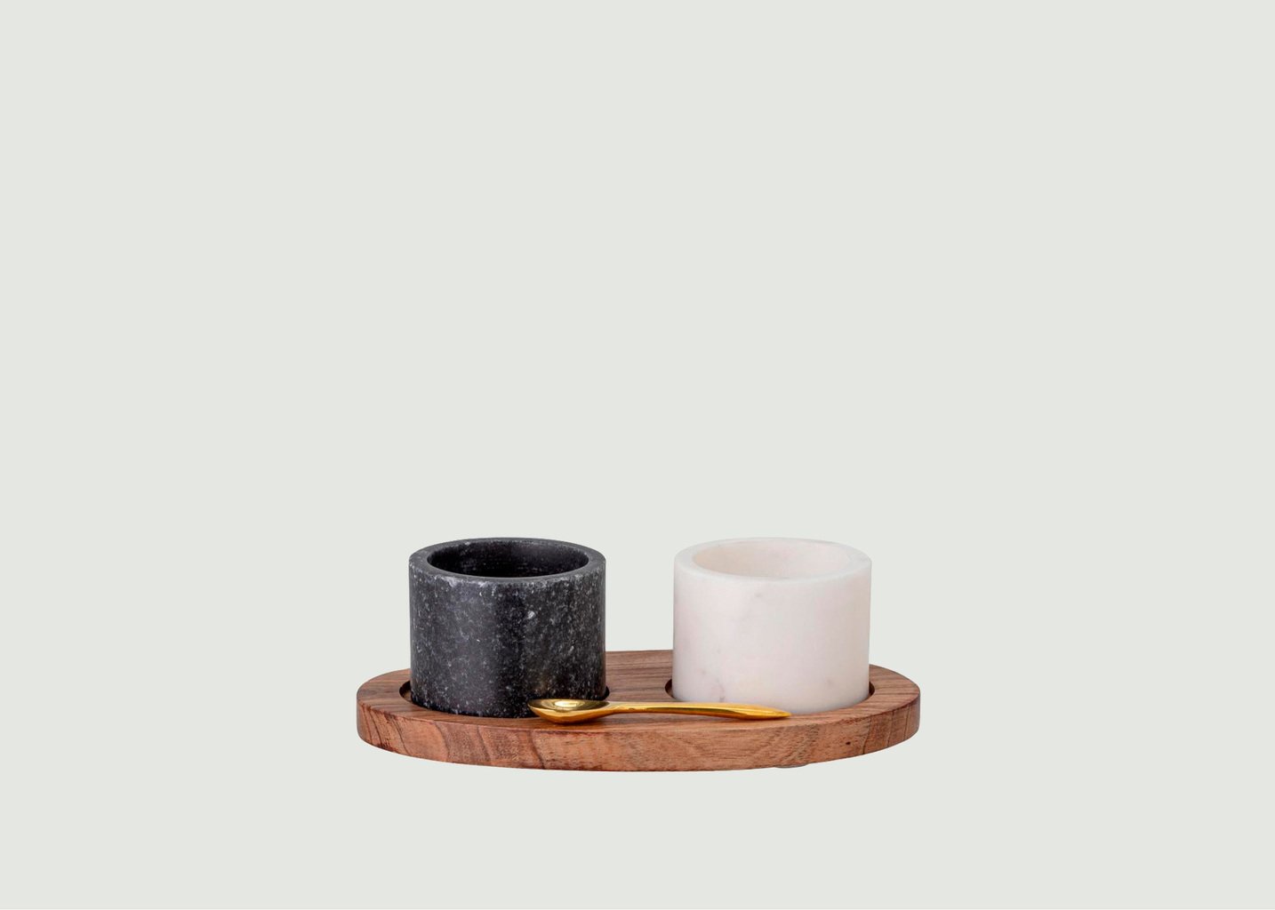 l'exception Pot à sel avec cuillère Florio Blanc Bloomingville