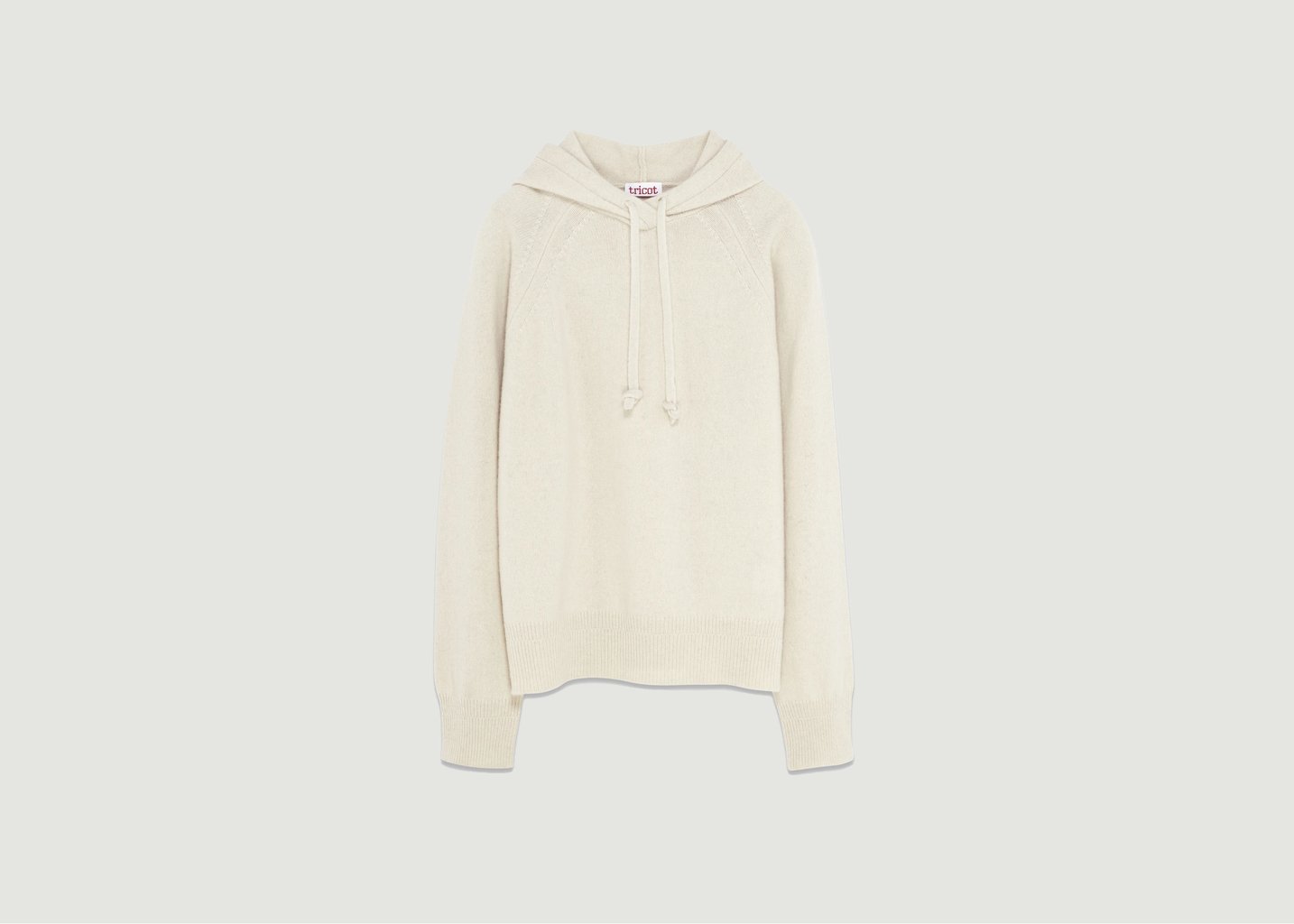 L'exception Pull à Capuche En Cachemire Blanc Tricot