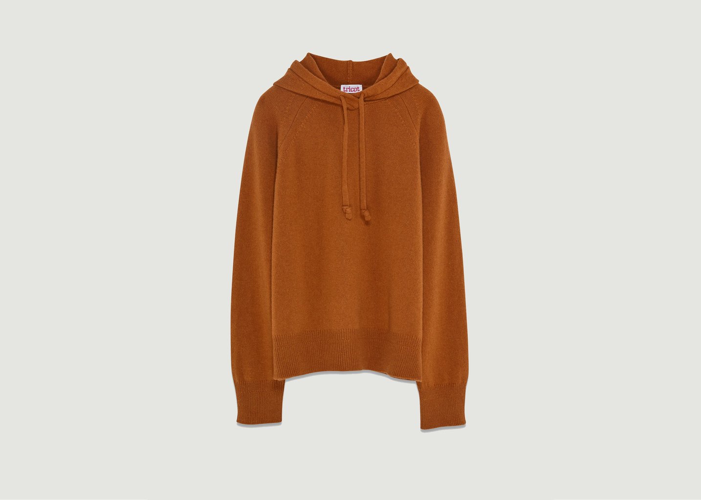 L'exception Pull à Capuche En Cachemire Ocre Tricot