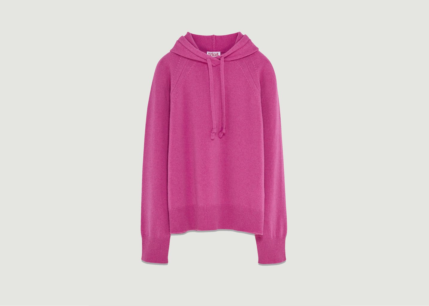 L'exception Pull à Capuche En Cachemire Rose Tricot