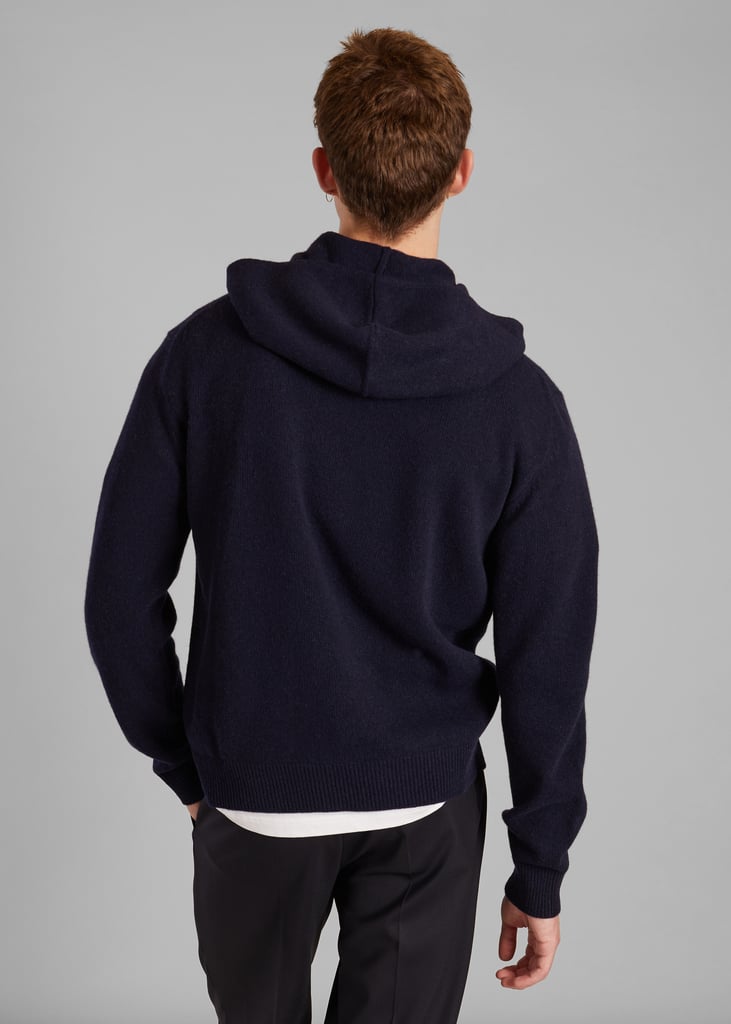 L'exception Pull à Capuche En Laine Recyclée Bleu Marine L'Exception Paris