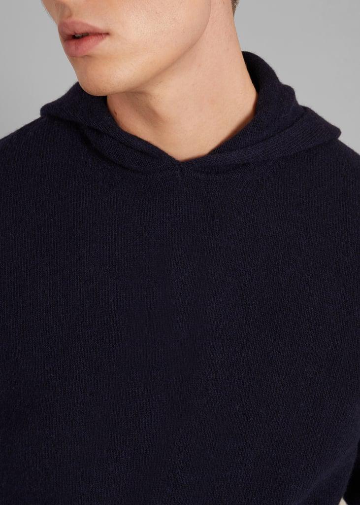 L'exception Pull à Capuche En Laine Recyclée Bleu Marine L'Exception Paris